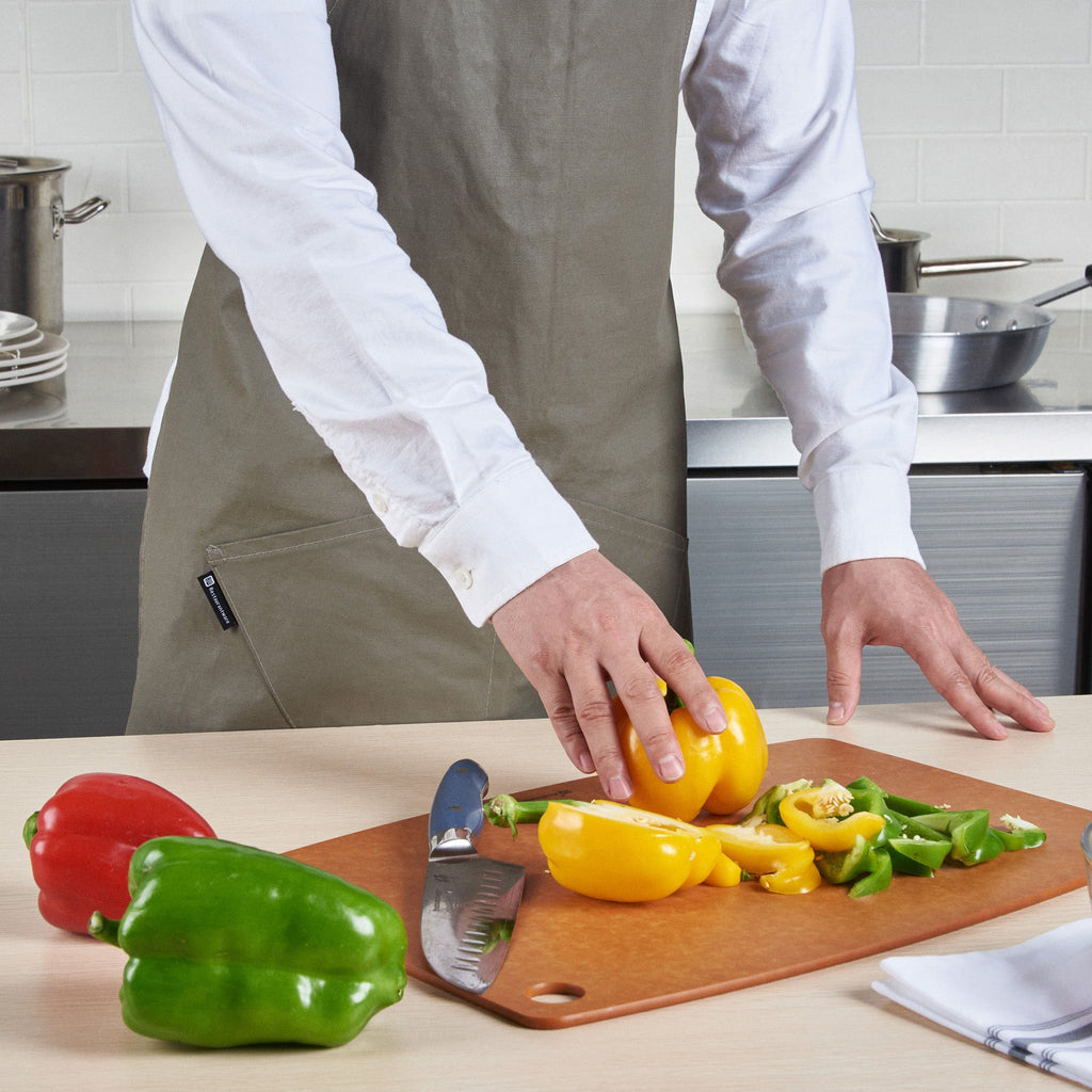 RW Threads Gray Cotton Cooking Apron - Flame Retardant - 32" x 26" - 1 count box