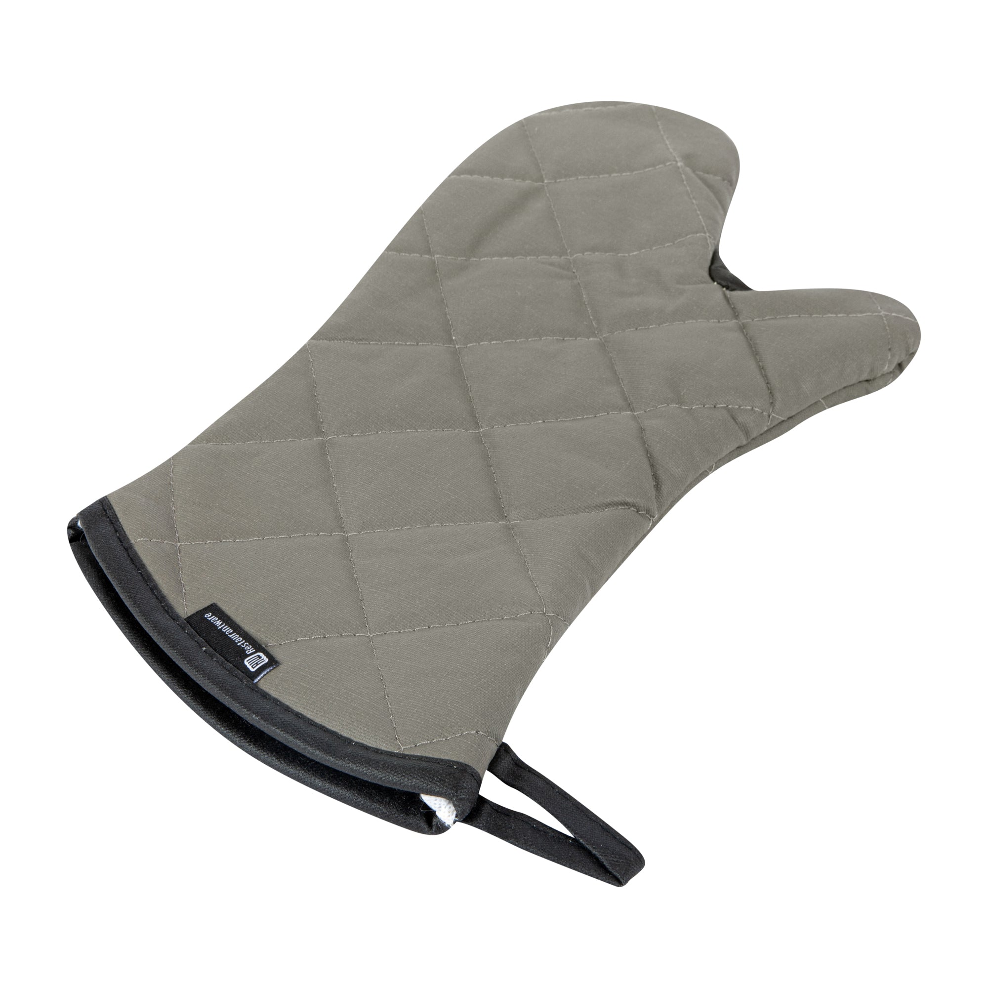 RW Threads Gray Cotton Oven Mitt - Flame Retardant, with Thumb Guard - 17" x 8" x 1/2" - 1 count box