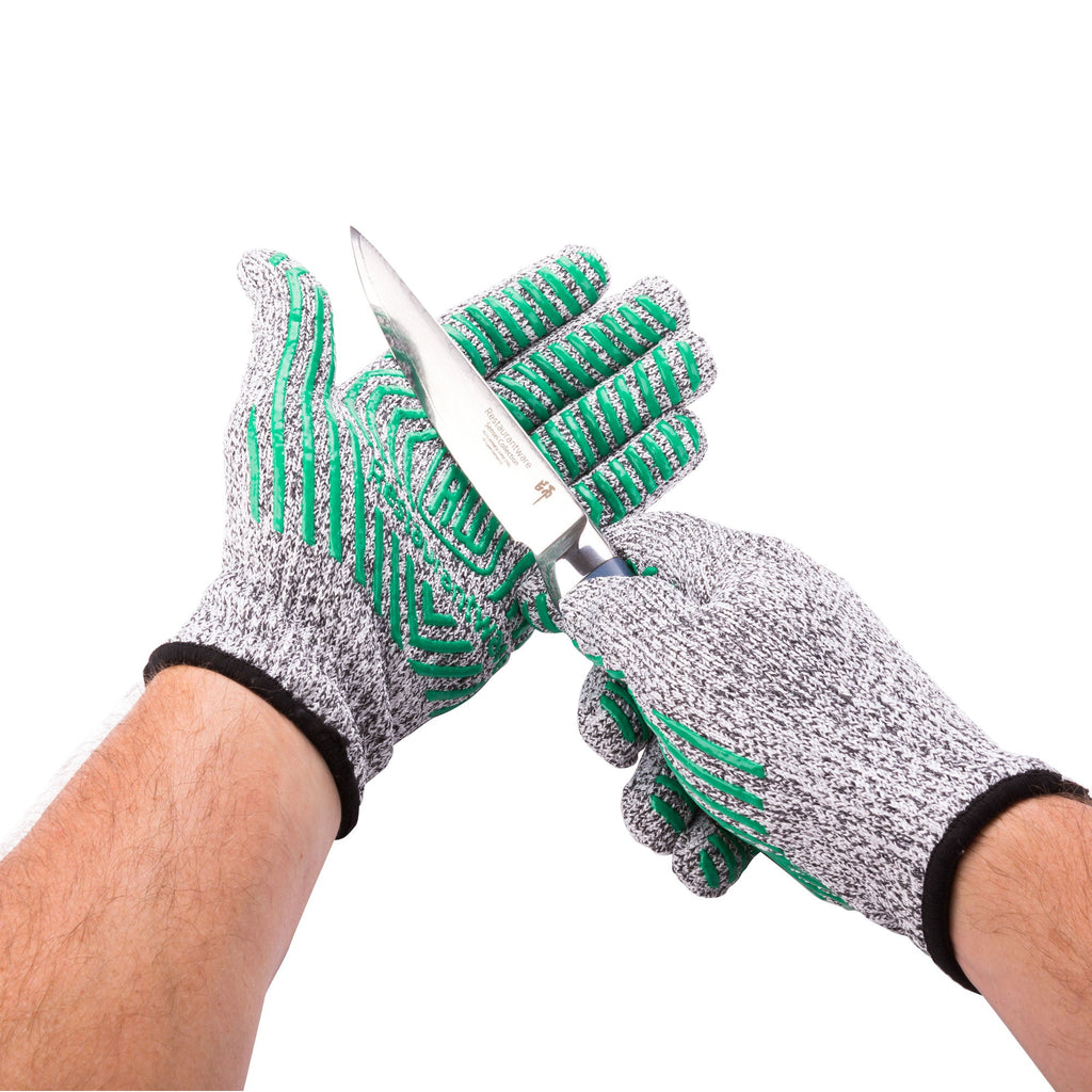 Life Protector Gray Extra Large Cut-Resistant Gloves - Level 5, Non-Slip, Food Safe - 9 1/2" x 5" - Pair - 1 count box