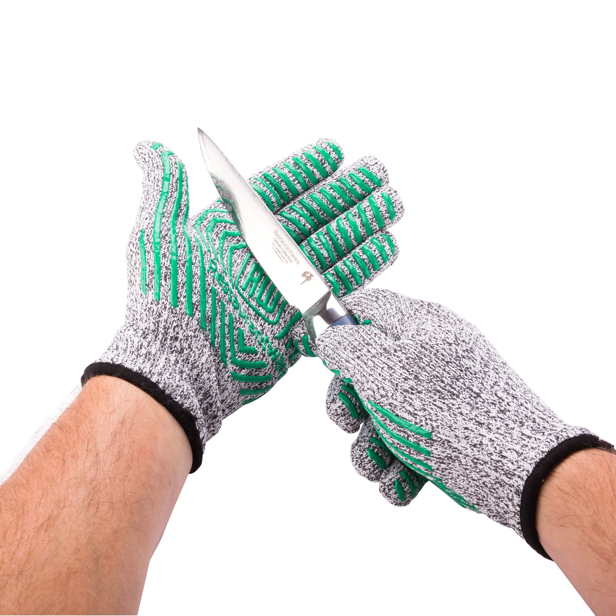 Life Protector Gray Extra Large Cut-Resistant Gloves - Level 5, Non-Slip, Food Safe - 9 1/2" x 5" - Pair - 1 count box