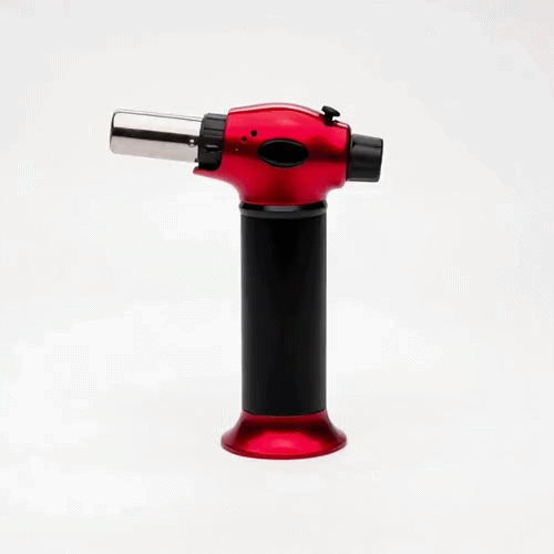 RW Pyro Stainless Steel Butane Kitchen Torch - Adjustable Dial - 5 1/4" x 2 1/2" x 6 3/4" - 1 count box