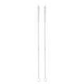 Bar Lux Silver Stainless Steel Straw Cleaning Brush - Reusable - 9 1/2" x 1" x 1" - 2 count box