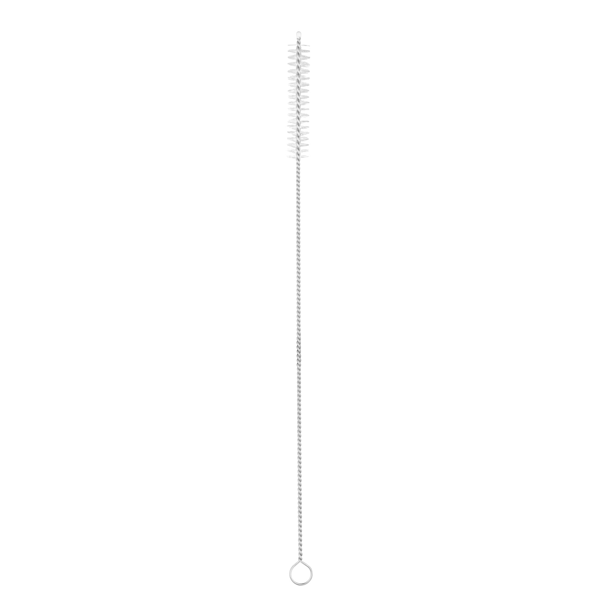 Bar Lux Silver Stainless Steel Straw Cleaning Brush - Reusable - 9 1/2" x 1" x 1" - 2 count box