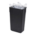 RW Clean Black Plastic Attachable Slim Trash Can - Fits Heavy-Duty Rolling Utility Cart - 13" x 9 1/2" x 22" - 1 count box