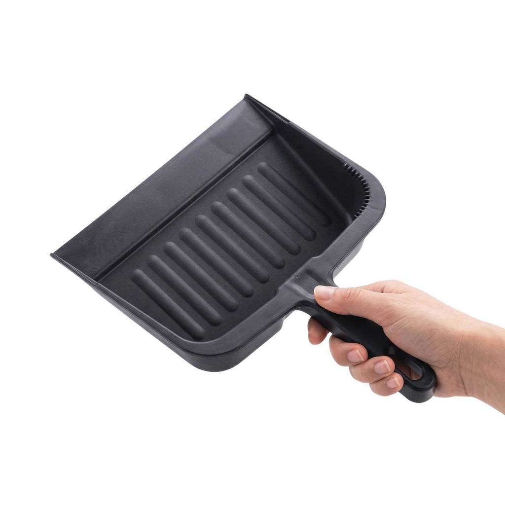 RW Clean Black Plastic Handheld Dustpan - 13" x 12" x 2 3/4" - 1 count box