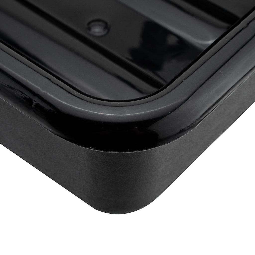 RW Clean Black Plastic Bus Tub - Easy Grip - 21 1/4" x 15 3/4" x 4 3/4" - 12 count box
