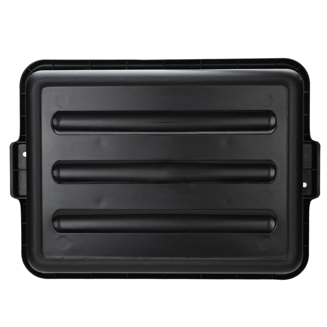 RW Clean Black Plastic Bus Tub - Easy Grip - 21 1/4" x 15 3/4" x 4 3/4" - 1 count box