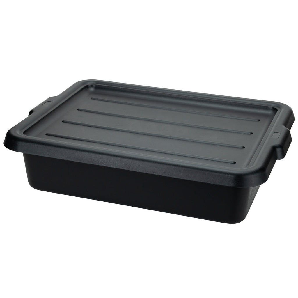 RW Clean Black Plastic Bus Tub - Easy Grip - 21 1/4" x 15 3/4" x 4 3/4" - 1 count box