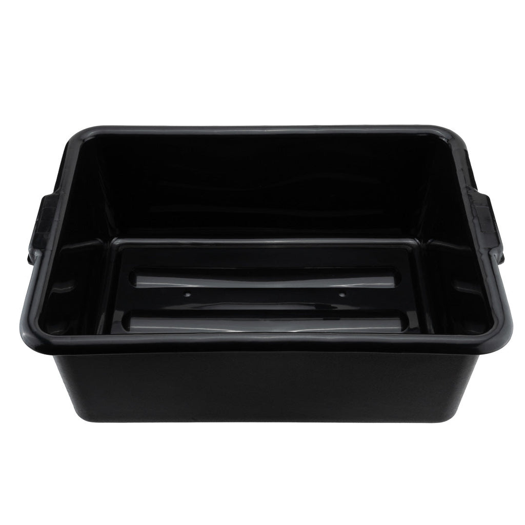 RW Clean Black Plastic Bus Tub - Deep, Easy Grip - 22" x 15 3/4" x 7" - 1 count box