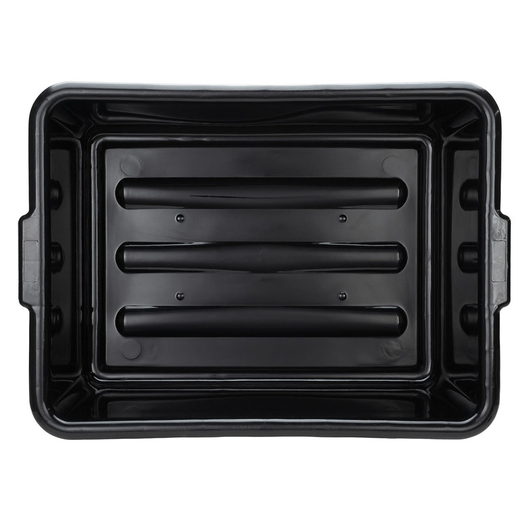 RW Clean Black Plastic Bus Tub - Deep, Easy Grip - 22" x 15 3/4" x 7" - 1 count box