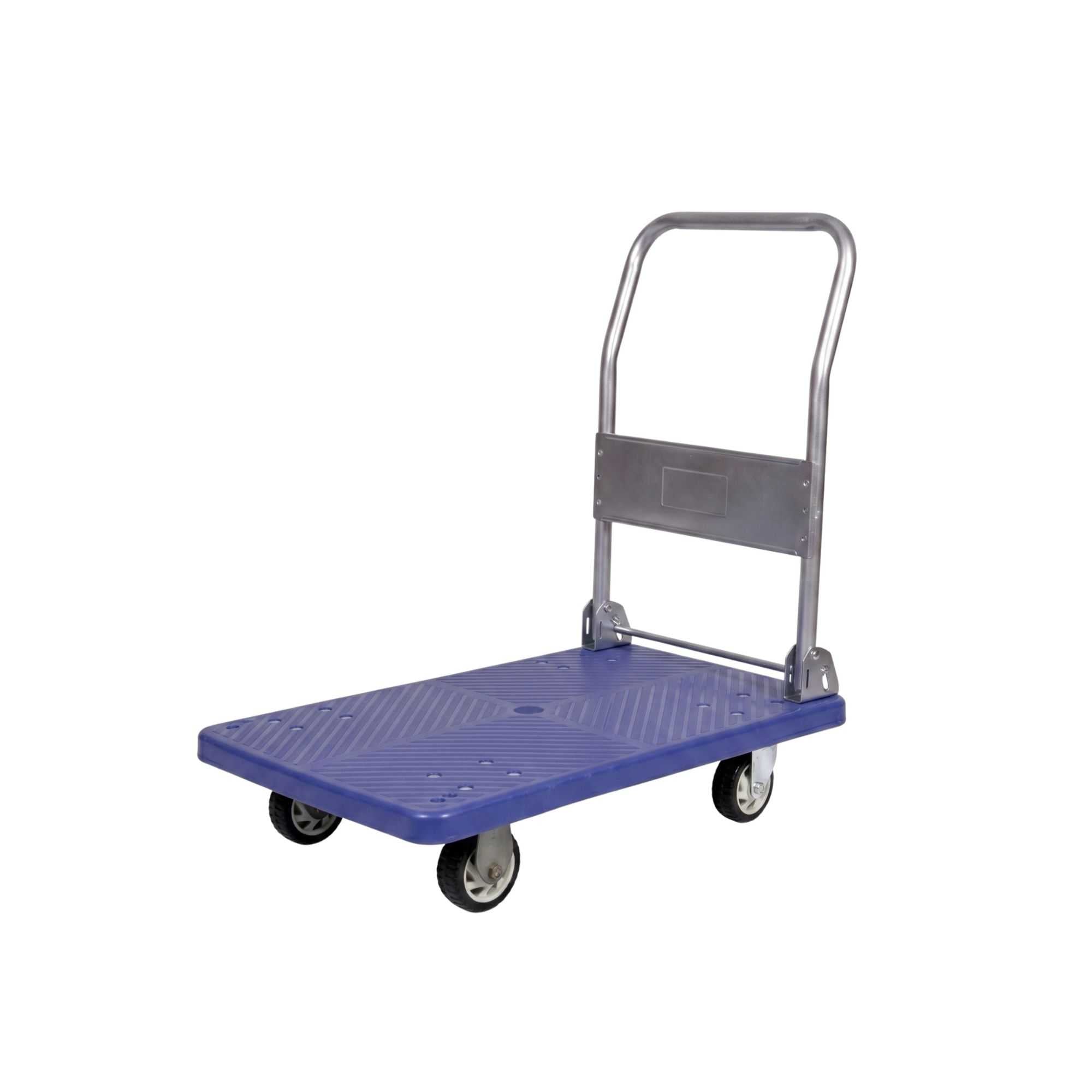RW Clean Blue Plastic Small Folding Platform Cart - 660 lb Capacity - 31 1/2" x 21" x 32 3/4" - 1 count box