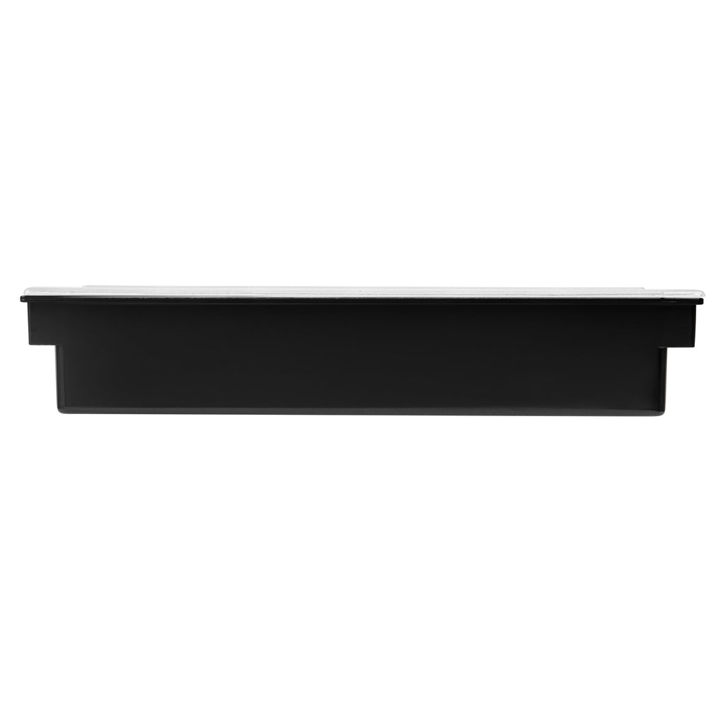 Bar Lux Black Plastic Condiment Caddy - 6 Compartments - 19 1/2" x 6 1/4" x 3 3/4" - 1 count box