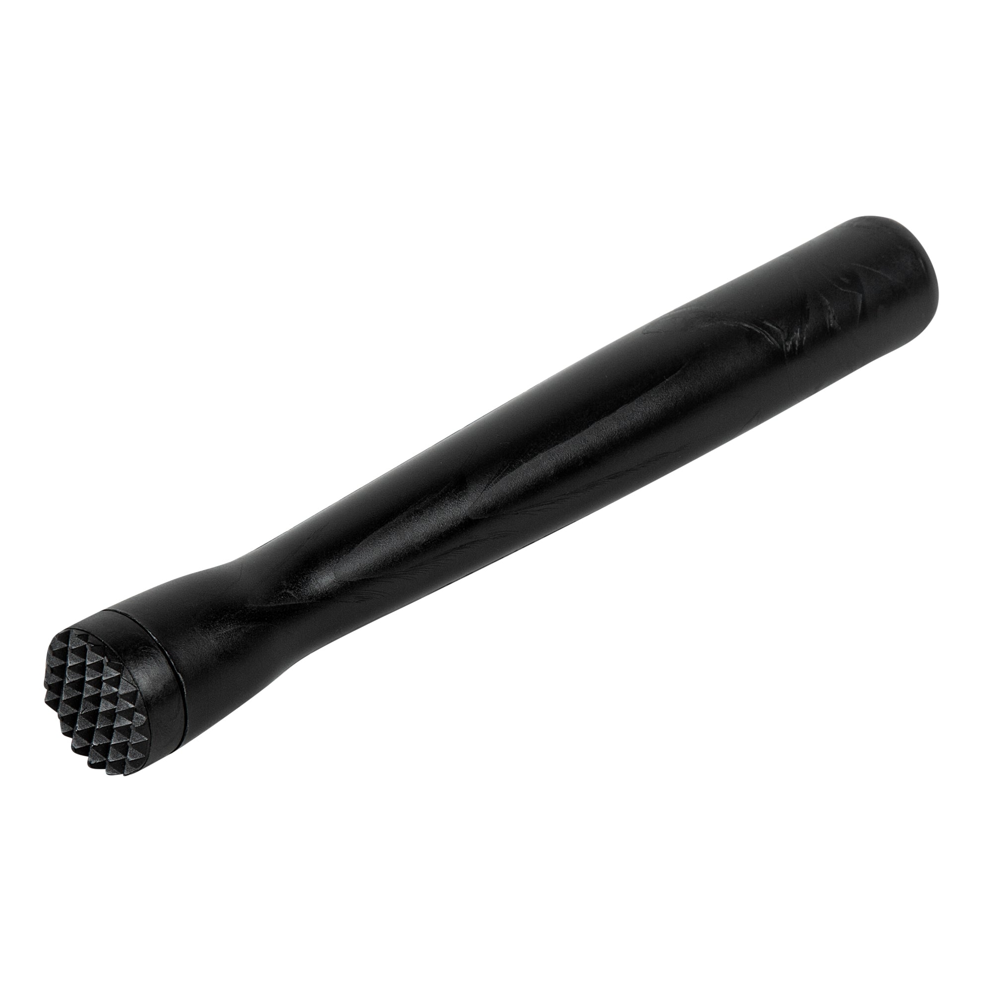Bar Lux Black Plastic Cocktail Muddler - Tenderizer Head - 8 1/4" x 1" x 1" - 1 count box