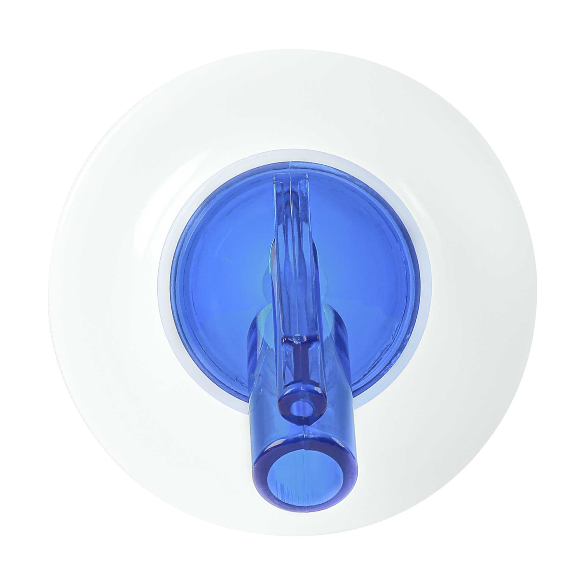 Bar Lux 1 qt Plastic Quick Pour Storage Container Bottle - with Blue Spout and Lid - 3 1/2" x 3 1/2" x 13" - 1 count box