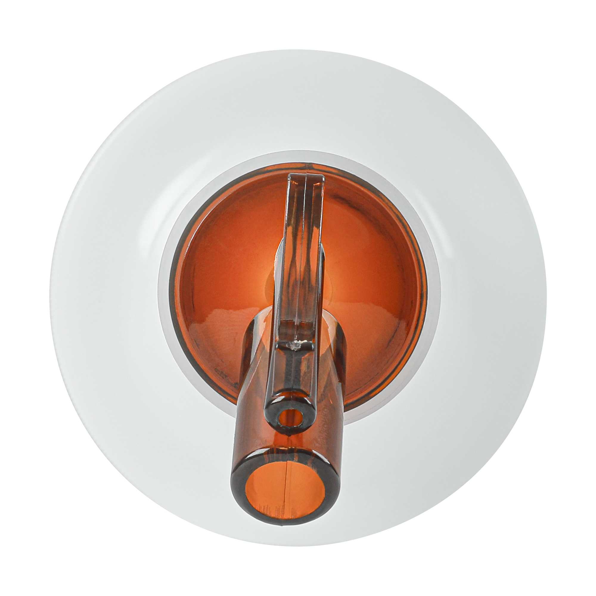 Bar Lux 1 qt Plastic Quick Pour Storage Container Bottle - with Brown Spout and Lid - 3 1/2" x 3 1/2" x 13" - 1 count box