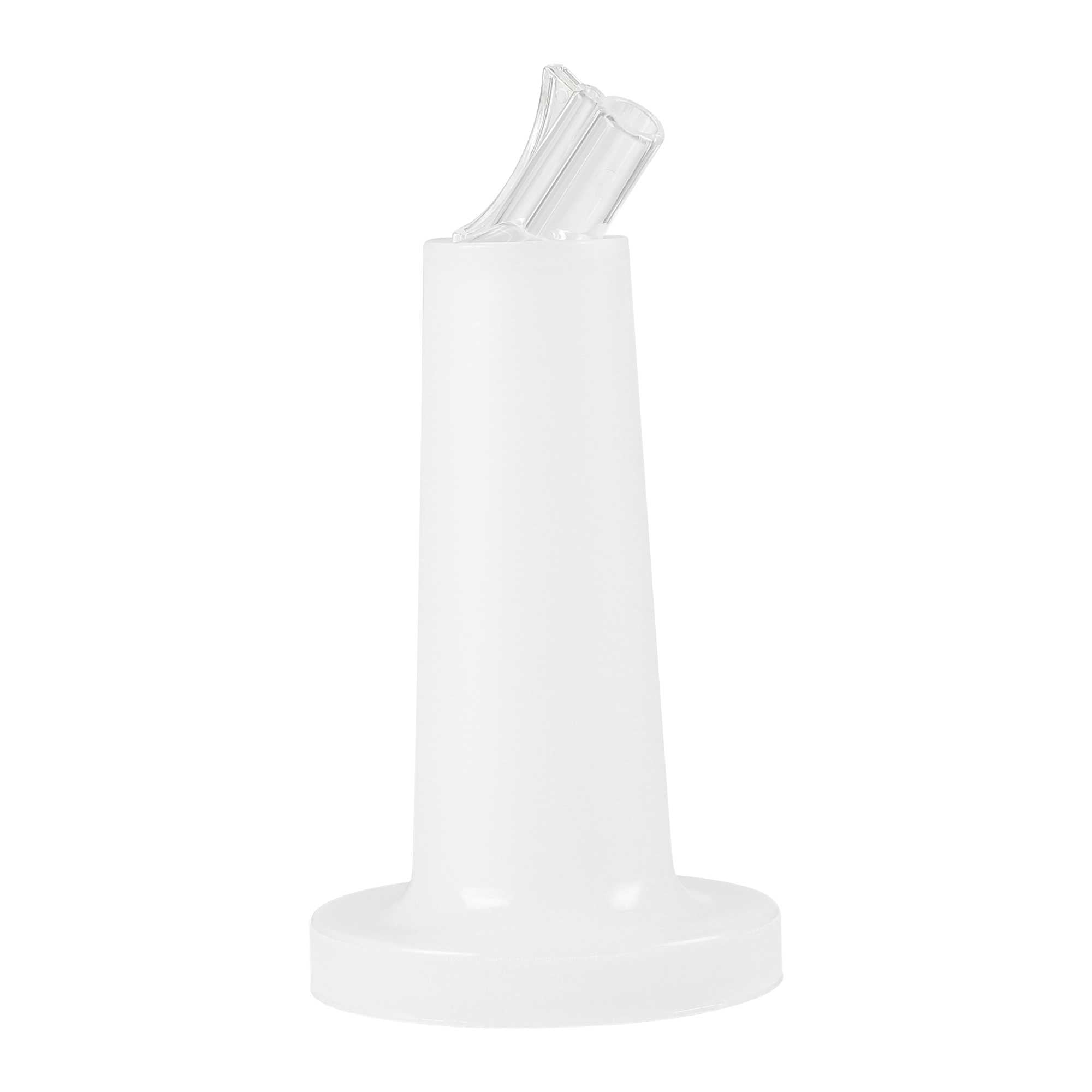 Bar Lux 1 qt Plastic Quick Pour Storage Container Bottle - with Clear Spout and Lid - 3 1/2" x 3 1/2" x 13" - 1 count box
