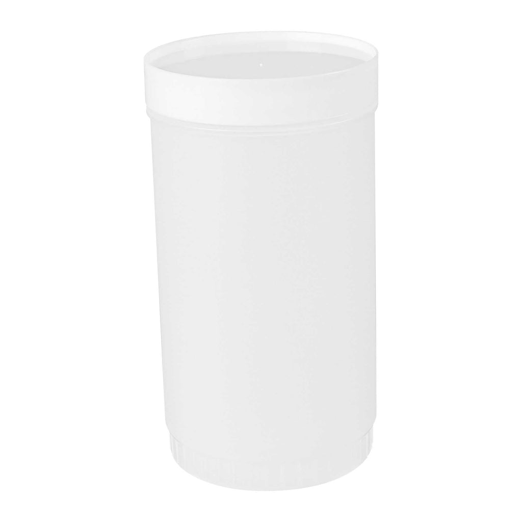 Bar Lux 1 qt Plastic Quick Pour Storage Container Bottle - with Clear Spout and Lid - 3 1/2" x 3 1/2" x 13" - 1 count box