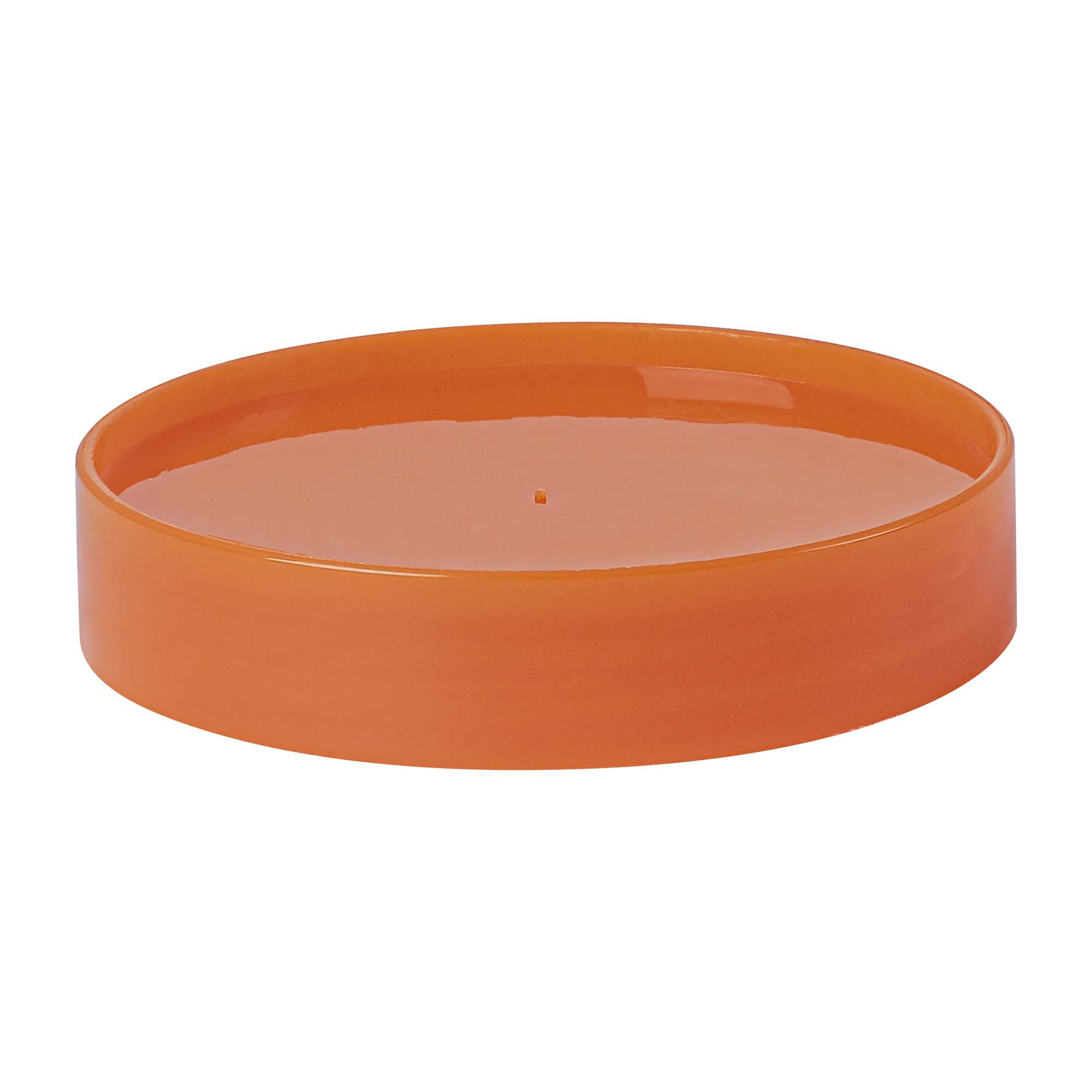 Bar Lux 1 qt Plastic Quick Pour Storage Container Bottle - with Orange Spout and Lid - 3 1/2" x 3 1/2" x 13" - 1 count box