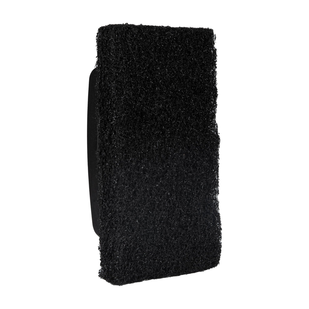 RW Clean Black Heavy-Duty Scouring Pad - Multi-Purpose, with Handle - 6" x 5 1/2" x 3" - 1 count box