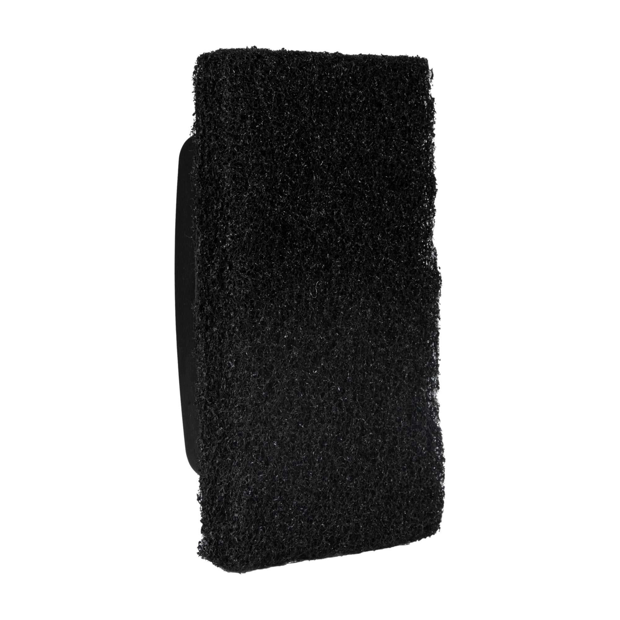 RW Clean Black Heavy-Duty Scouring Pad - Multi-Purpose, with Handle - 6" x 5 1/2" x 3" - 1 count box