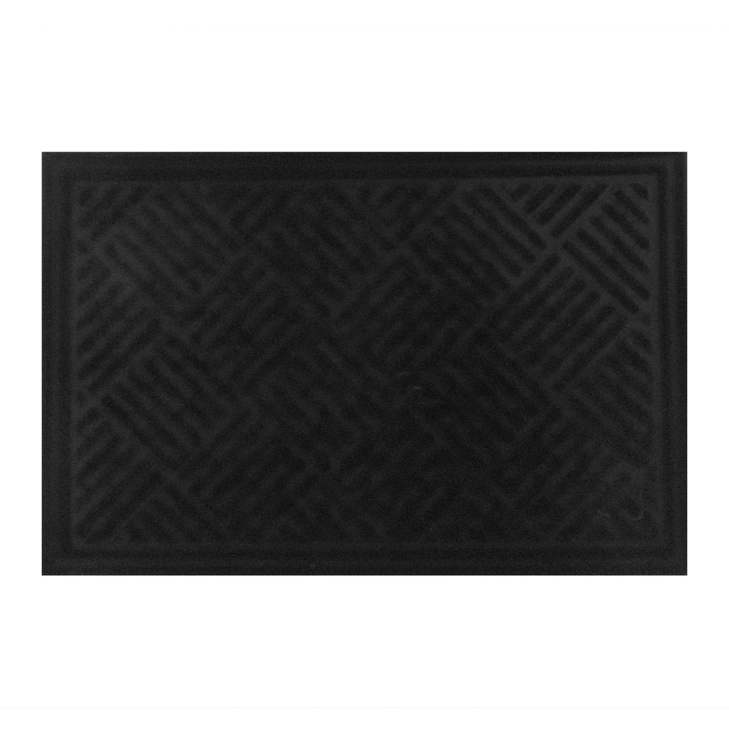 Comfy Feet Black Heavy-Duty Outdoor Floor Mat - Diamond - 36" x 24" - 1 count box