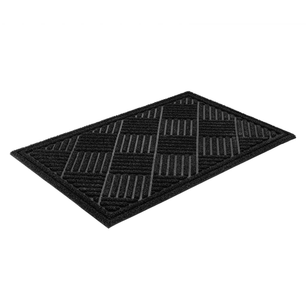 Comfy Feet Black Heavy-Duty Outdoor Floor Mat - Diamond - 36" x 24" - 1 count box