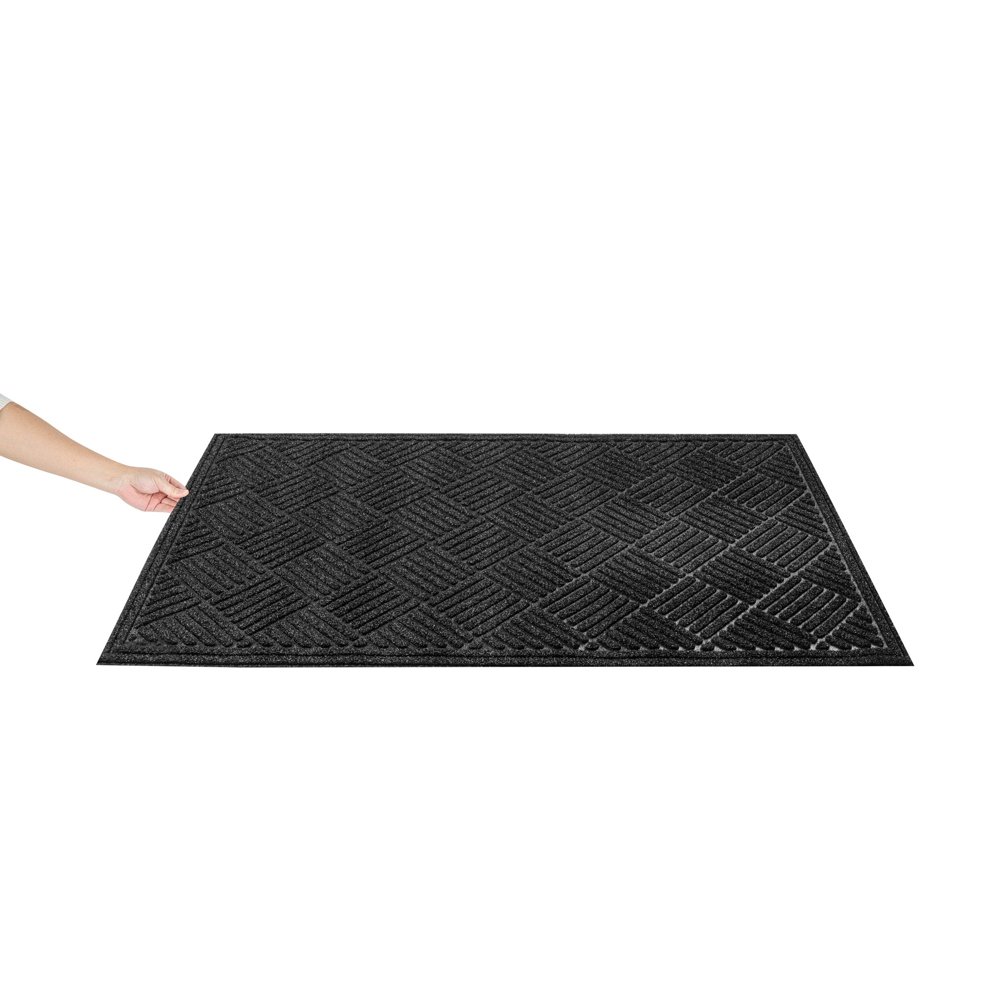 Comfy Feet Black Heavy-Duty Outdoor Floor Mat - Diamond - 60" x 36" - 1 count box