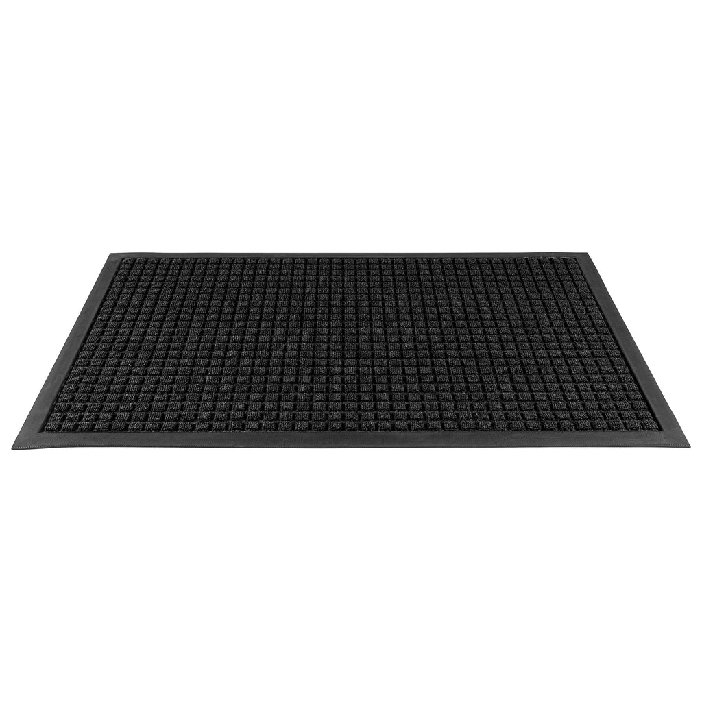 Comfy Feet Black Heavy-Duty Carpet Floor Mat - Waffle - 36" x 24" - 1 count box