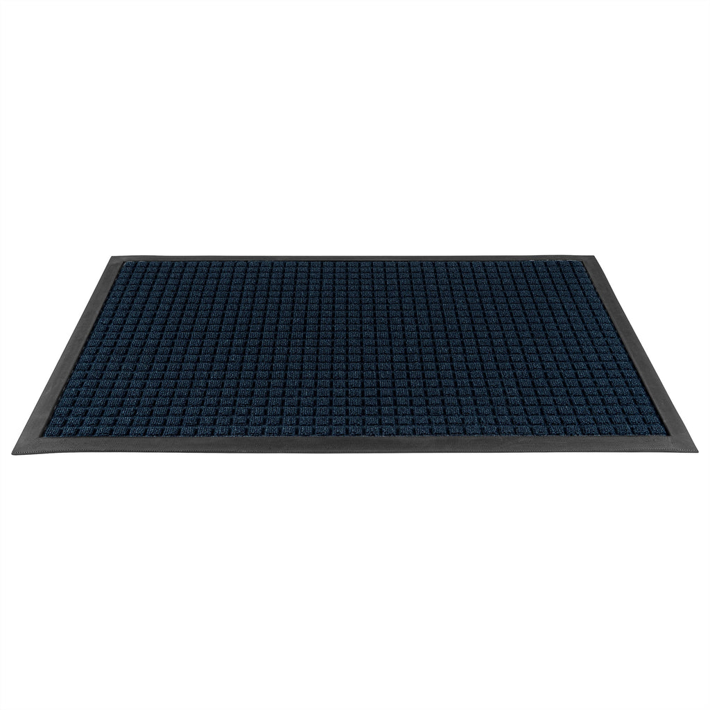 Comfy Feet Blue Heavy-Duty Carpet Floor Mat - Waffle - 36" x 24" - 1 count box