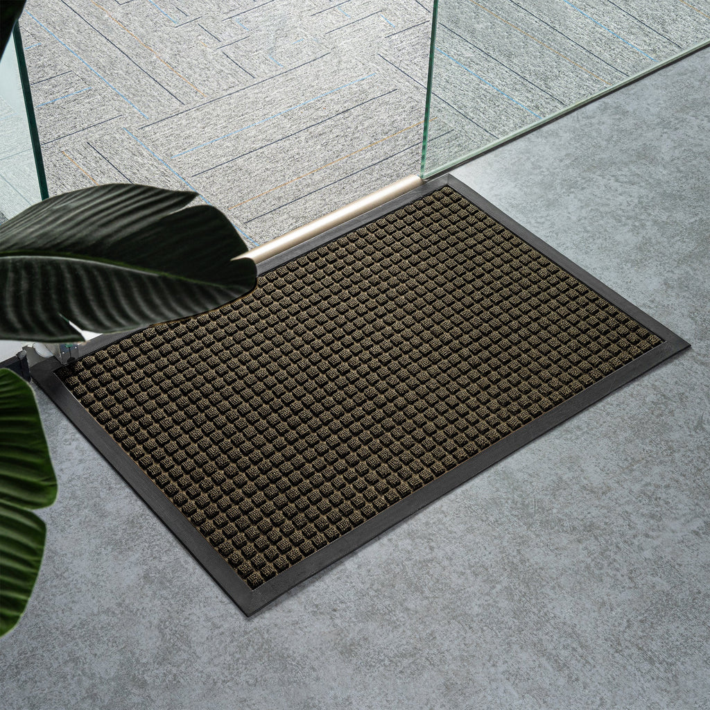 Comfy Feet Brown Heavy-Duty Carpet Floor Mat - Waffle - 36" x 24" - 1 count box