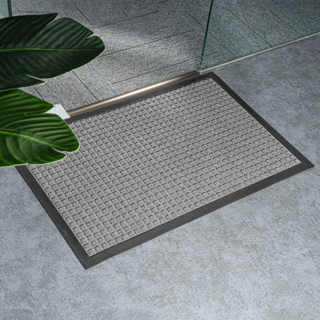Comfy Feet Gray Heavy-Duty Carpet Floor Mat - Waffle - 36" x 24" - 1 count box