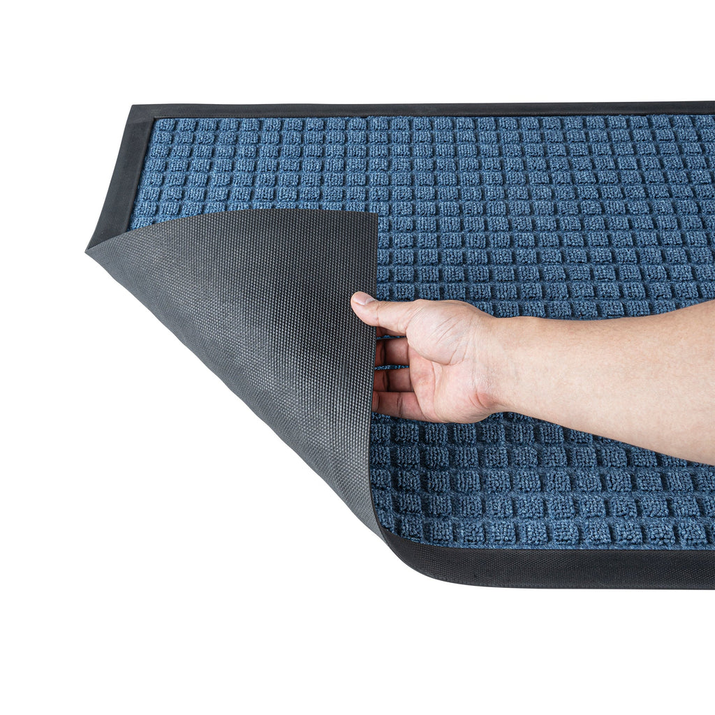 Comfy Feet Light Blue Heavy-Duty Carpet Floor Mat - Waffle - 36" x 24" - 1 count box