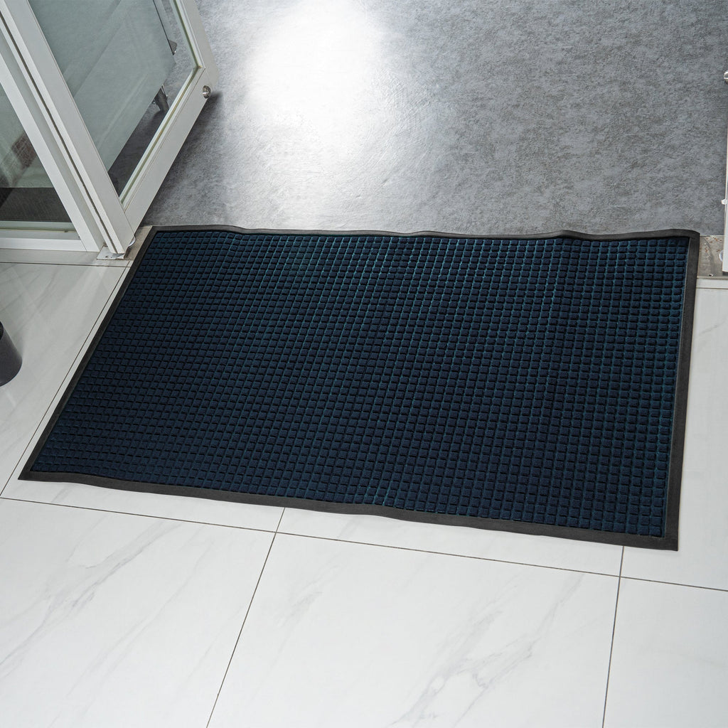 Comfy Feet Blue Heavy-Duty Carpet Floor Mat - Waffle - 60" x 36" - 1 count box