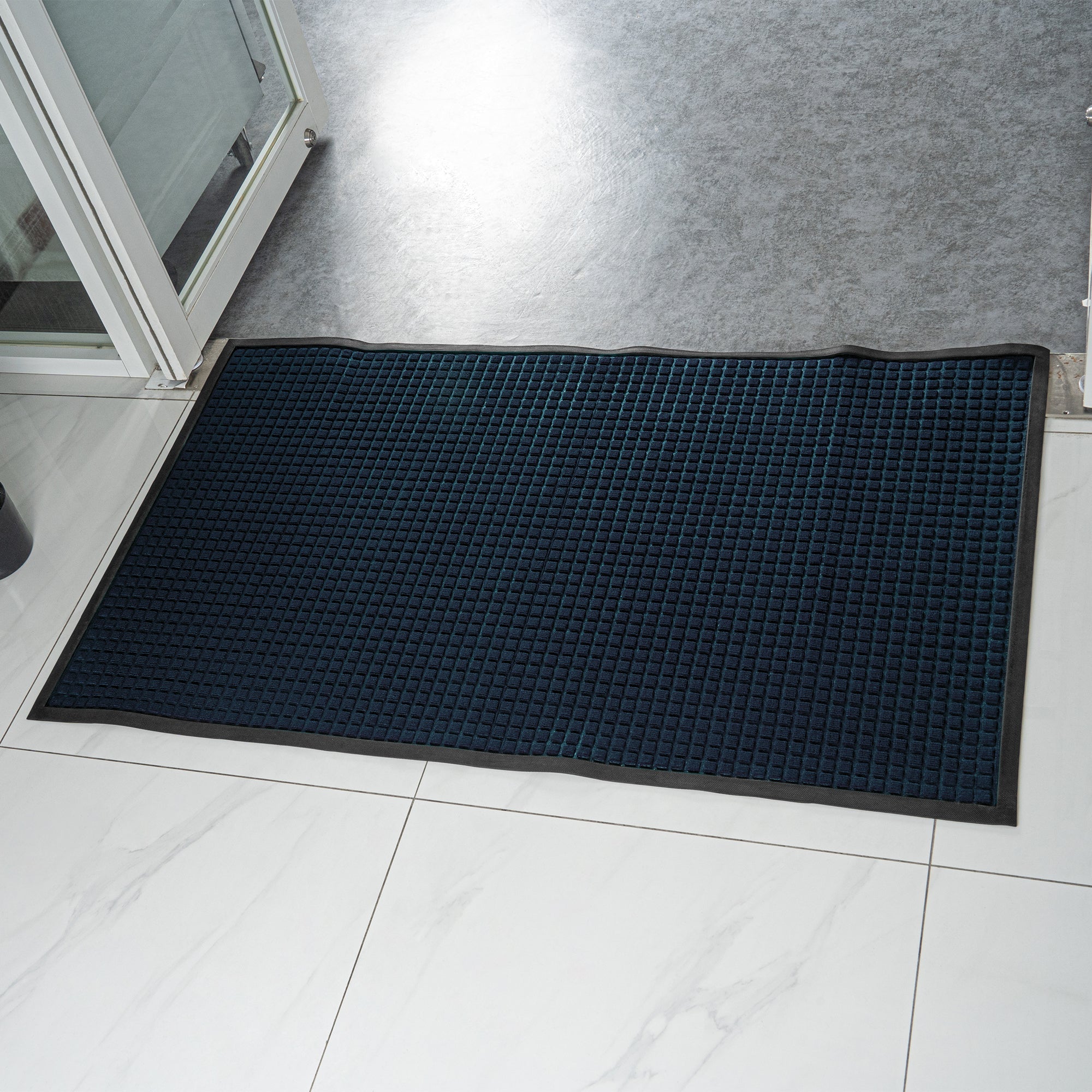 Comfy Feet Blue Heavy-Duty Carpet Floor Mat - Waffle - 60" x 36" - 1 count box