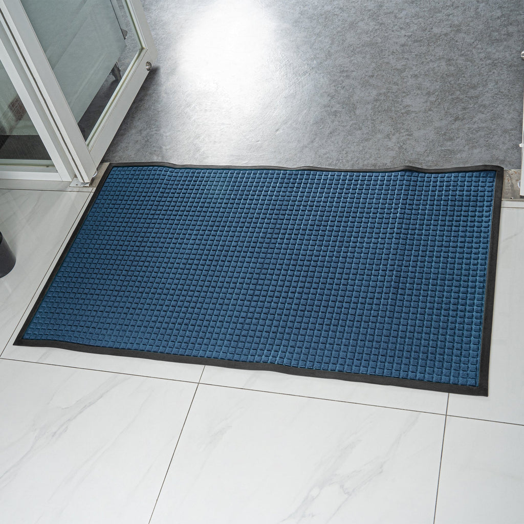 Comfy Feet Light Blue Heavy-Duty Carpet Floor Mat - Waffle - 60" x 36" - 1 count box