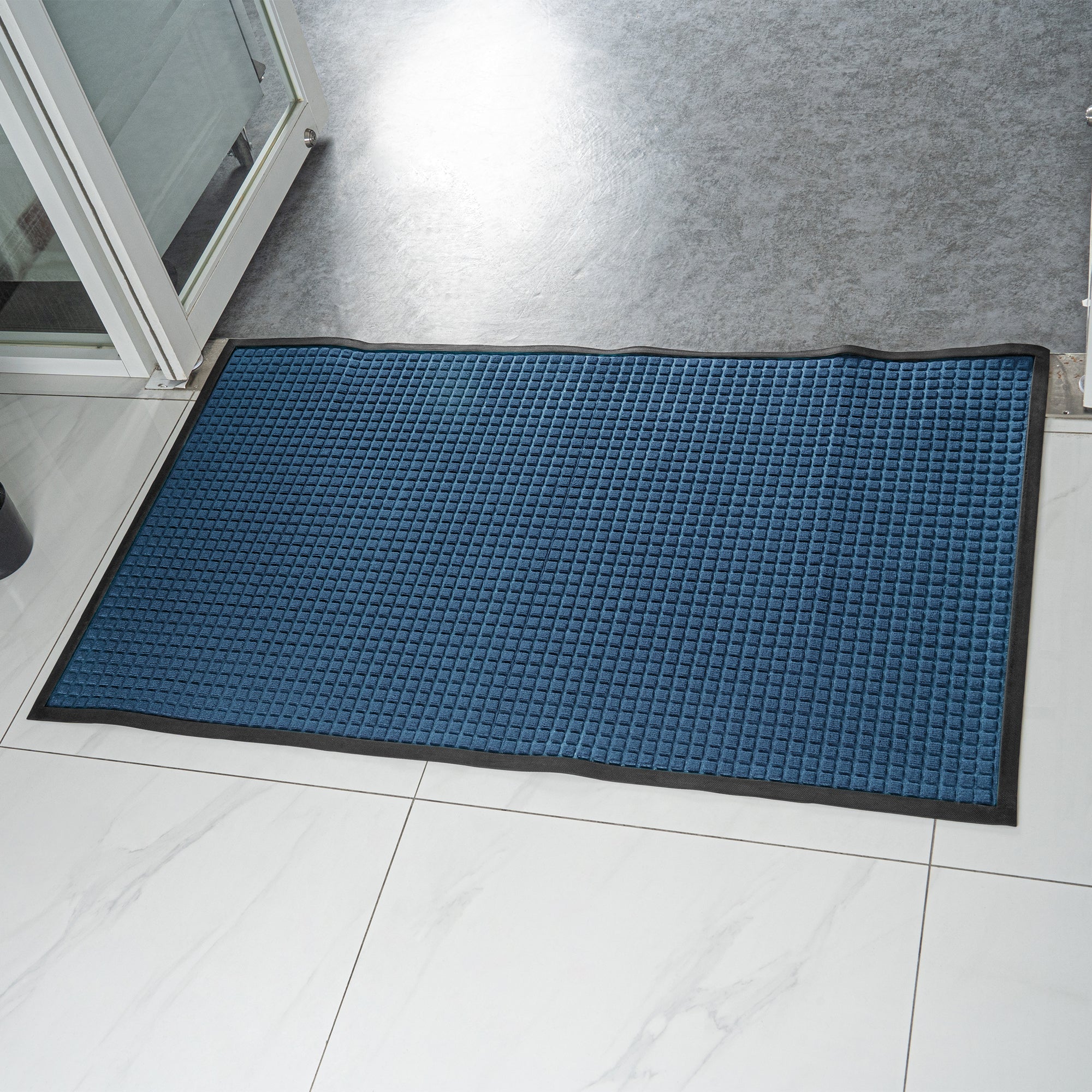 Comfy Feet Light Blue Heavy-Duty Carpet Floor Mat - Waffle - 60" x 36" - 1 count box