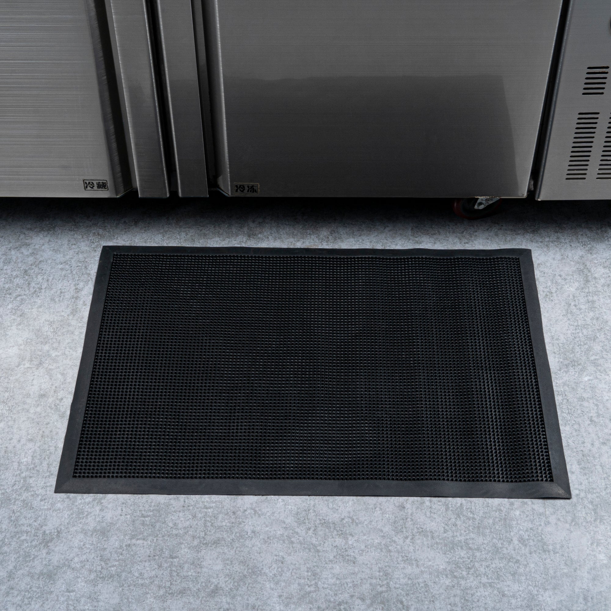 Comfy Feet Black Rubber Floor Mat - Non-Slip - 36" x 24" - 1 count box