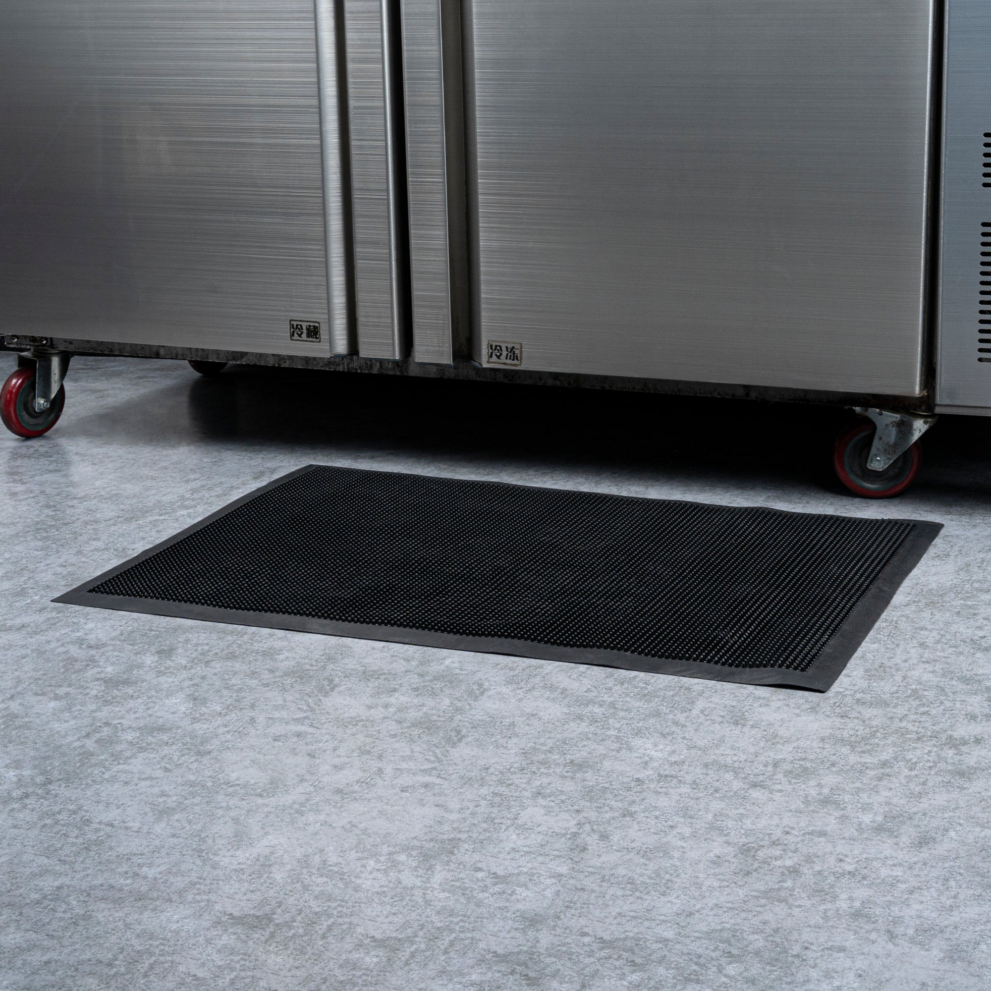 Comfy Feet Black Rubber Floor Mat - Non-Slip - 36" x 24" - 1 count box