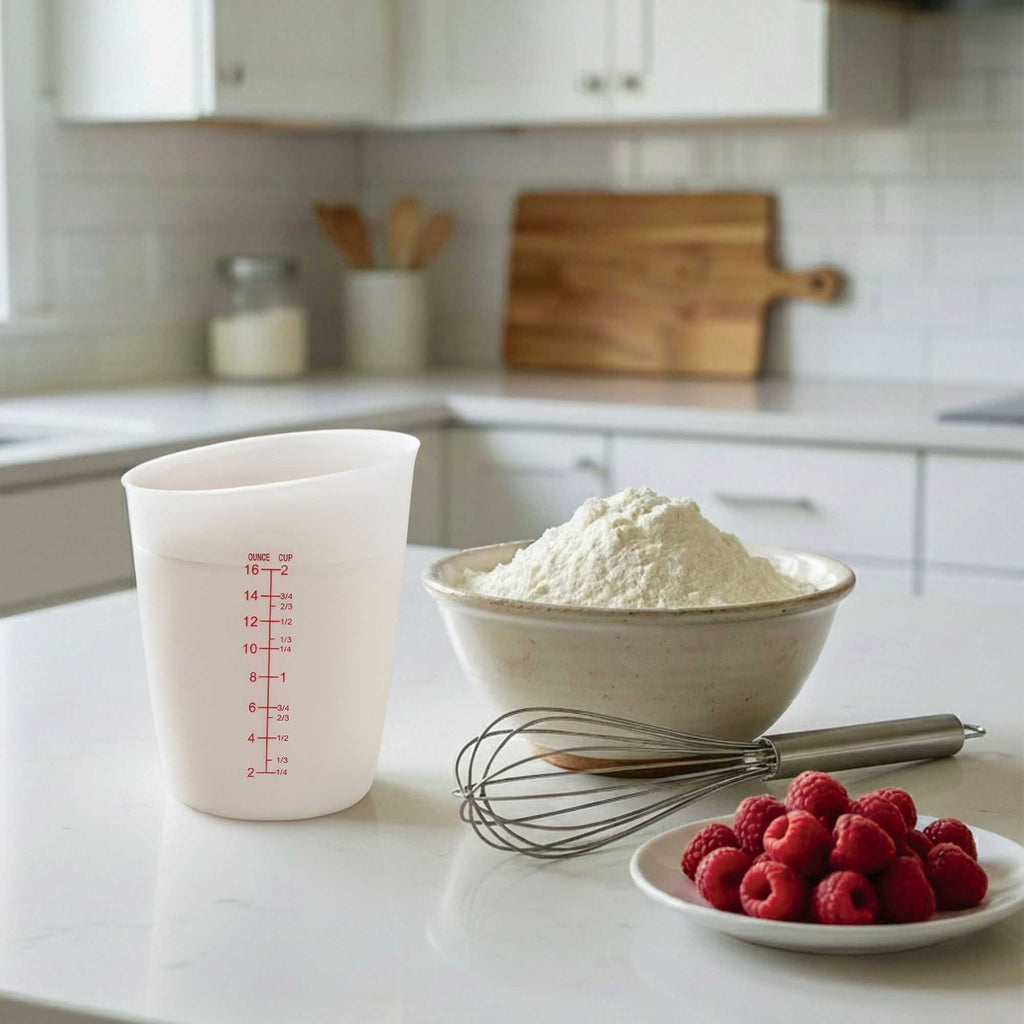 Chef 101 2-cup Silicone Measuring Cup - Flexible - 4 1/2" x 3" x 5 3/4" - 1 count box