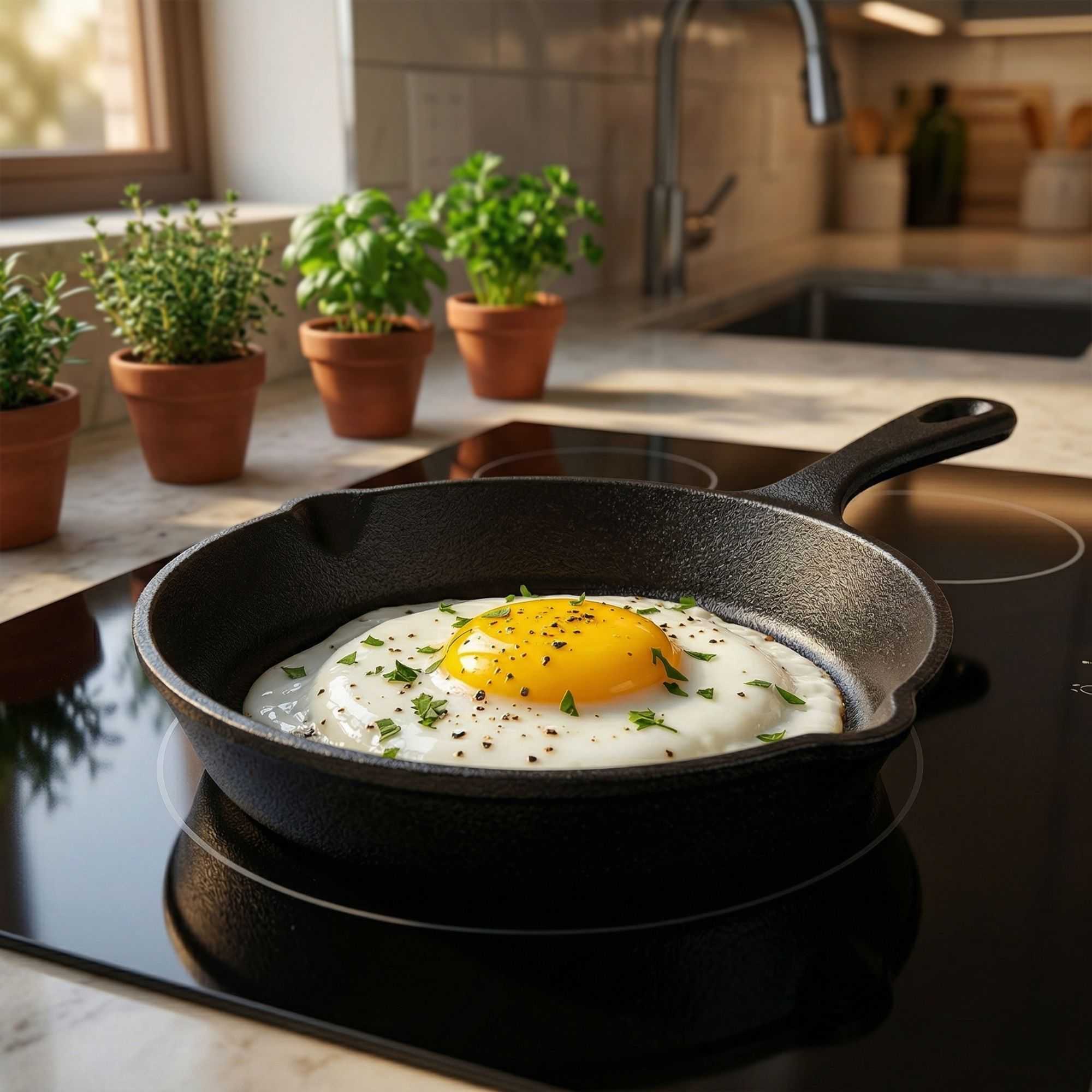 Met Lux Round Black Cast Iron 6" Fry Pan - Pre-seasoned - 1 count box