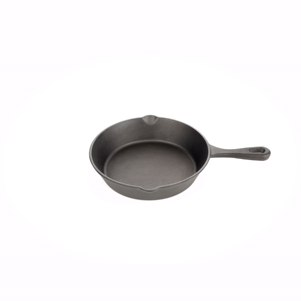 Met Lux Round Black Cast Iron 8" Fry Pan - Pre-seasoned - 1 count box