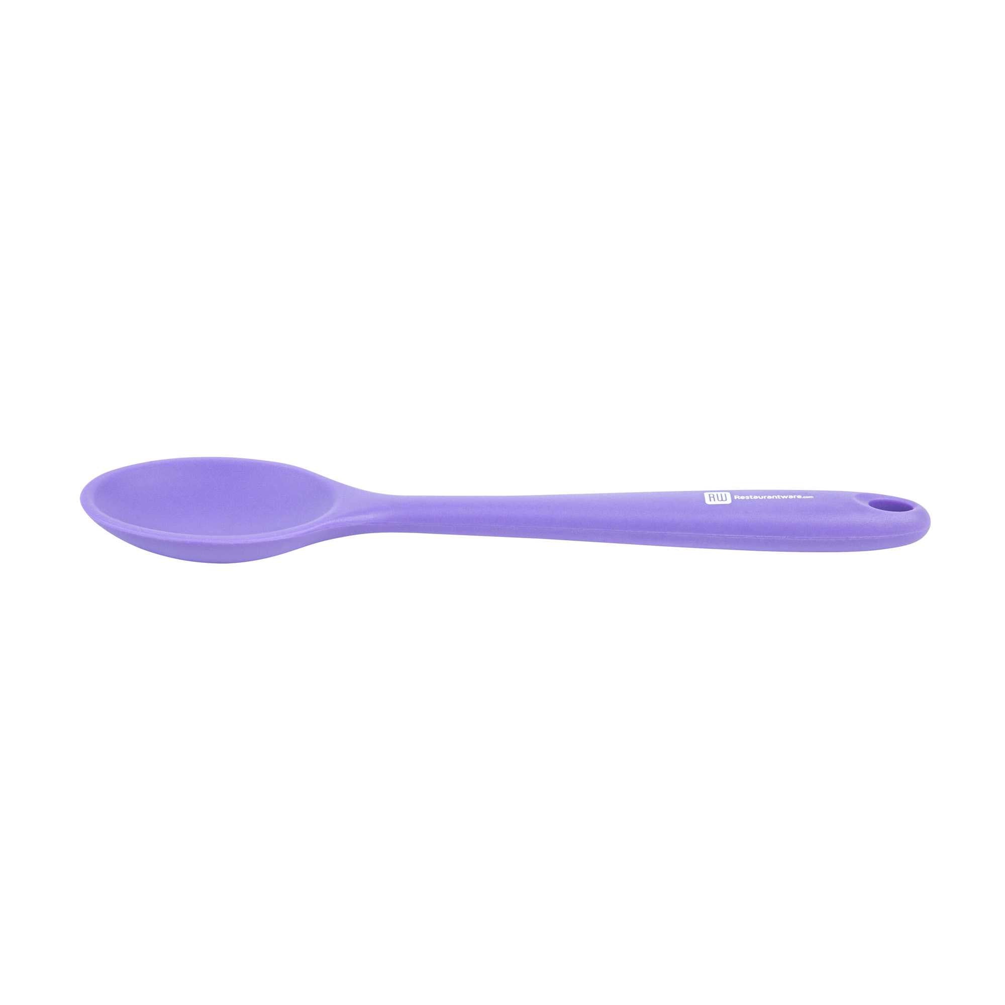 Pastry tek Purple Silicone Mixing Spoon - 10 1/2" x 2 1/4" x 3/4" - 1 count box