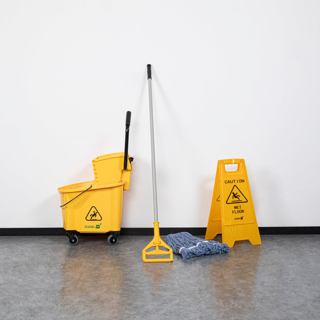 RW Clean Gray Iron Wet Mop Handle - 61" x 7 1/2" x 1 1/2" - 1 count box
