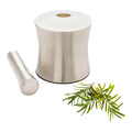 Met Lux 5" Stainless Steel Mortar and Pestle Set - Slip-Resistant, with Plastic Lid - 7" Pestle - 1 count box