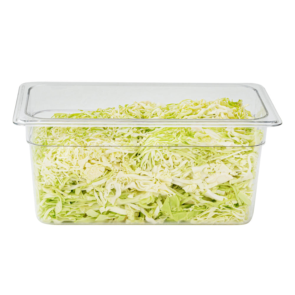 Met Lux Rectangle Clear Plastic 1/3 Size Cold Food Storage Container - 6" Depth - 1 count box