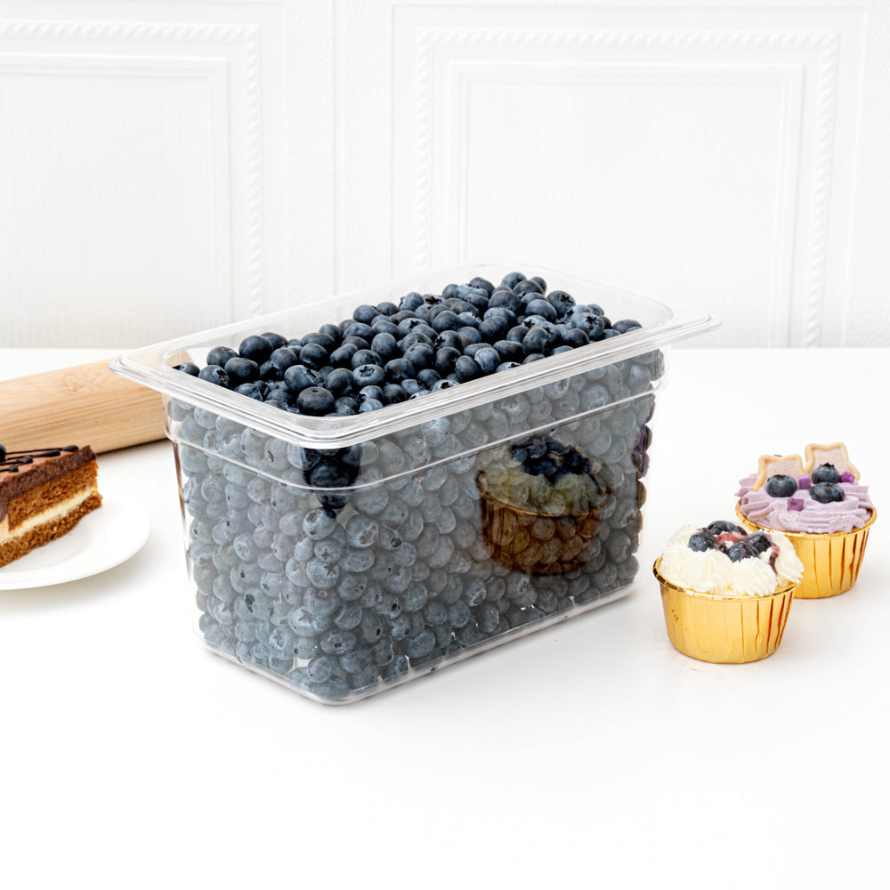 Met Lux Rectangle Clear Plastic 1/4 Size Cold Food Storage Container - 6" Depth - 1 count box