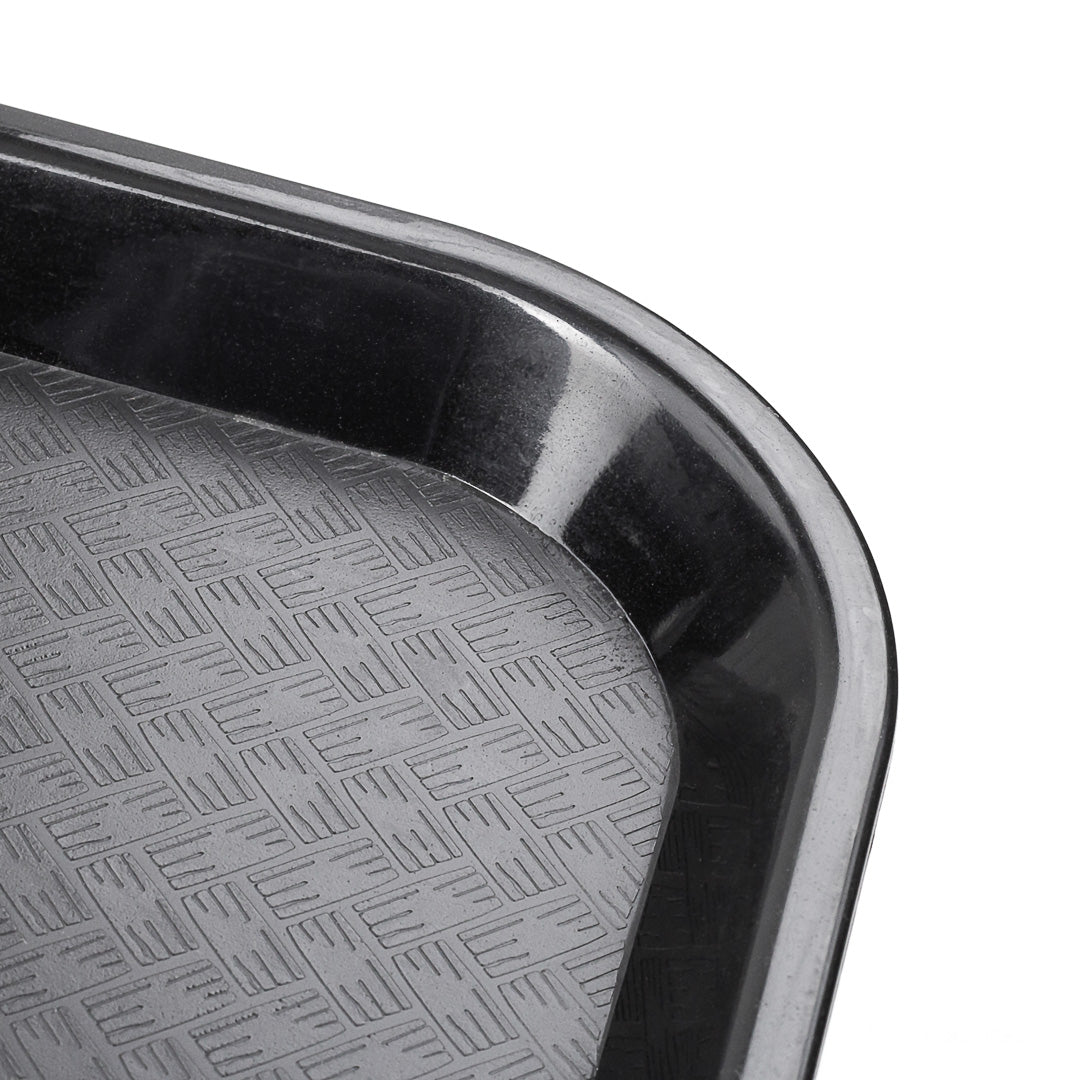 Chef 101 Rectangle Black Plastic Fast Food Tray - 14" x 18" - 10 count box