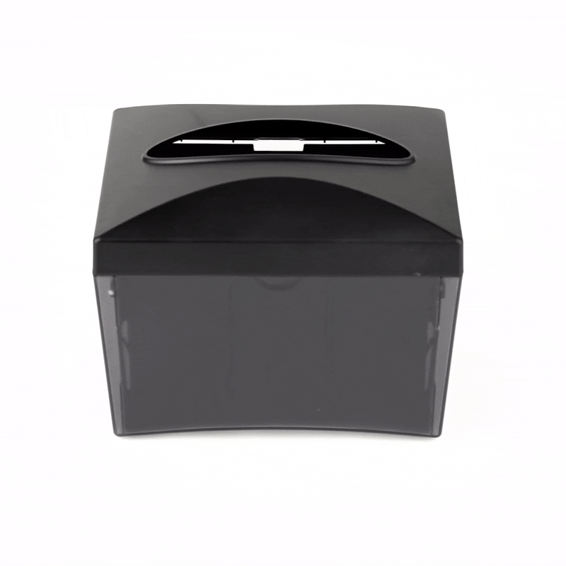 Bar Lux Rectangle Gray Interfold Napkin Dispenser - Tabletop - 7 1/2" x 6" x 6 1/4" - 1 count box
