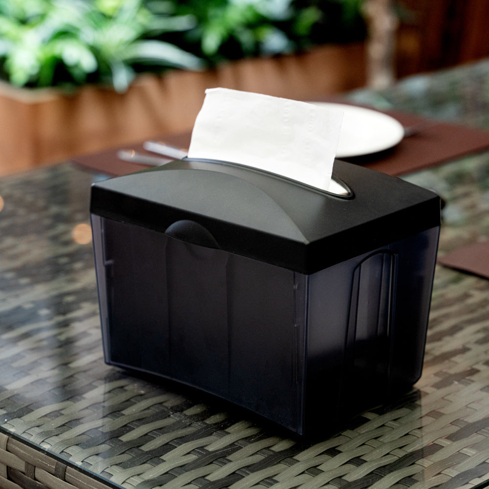 Bar Lux Rectangle Gray Interfold Napkin Dispenser - Tabletop - 7 1/2" x 6" x 6 1/4" - 1 count box