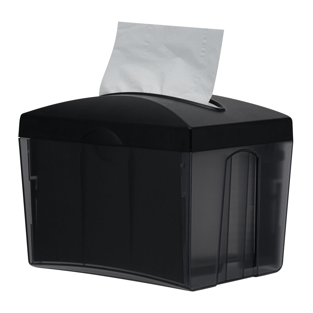 Bar Lux Rectangle Gray Interfold Napkin Dispenser - Tabletop - 7 1/2" x 6" x 6 1/4" - 10 count box